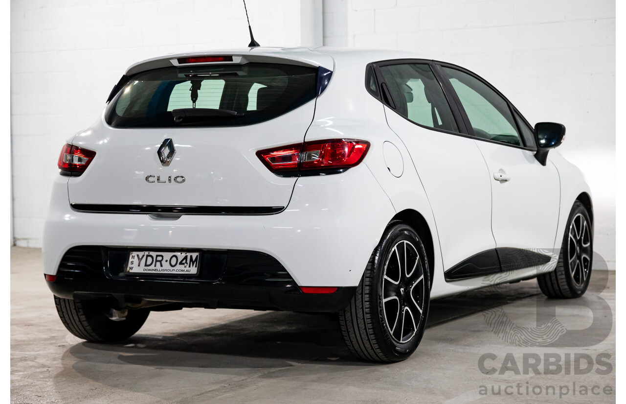 7/2015 Renault Clio Expression + X98 5d Hatchback Glacier White Turbo 1.2L