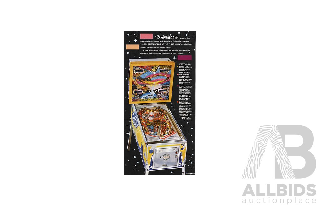 Close Encounters of the Third Kind Pinball Machine by D. Gottlieb & Co.
