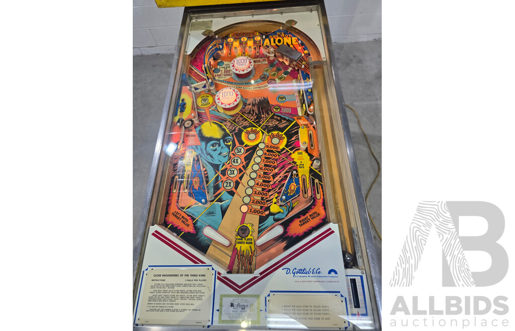 Close Encounters of the Third Kind Pinball Machine by D. Gottlieb & Co.