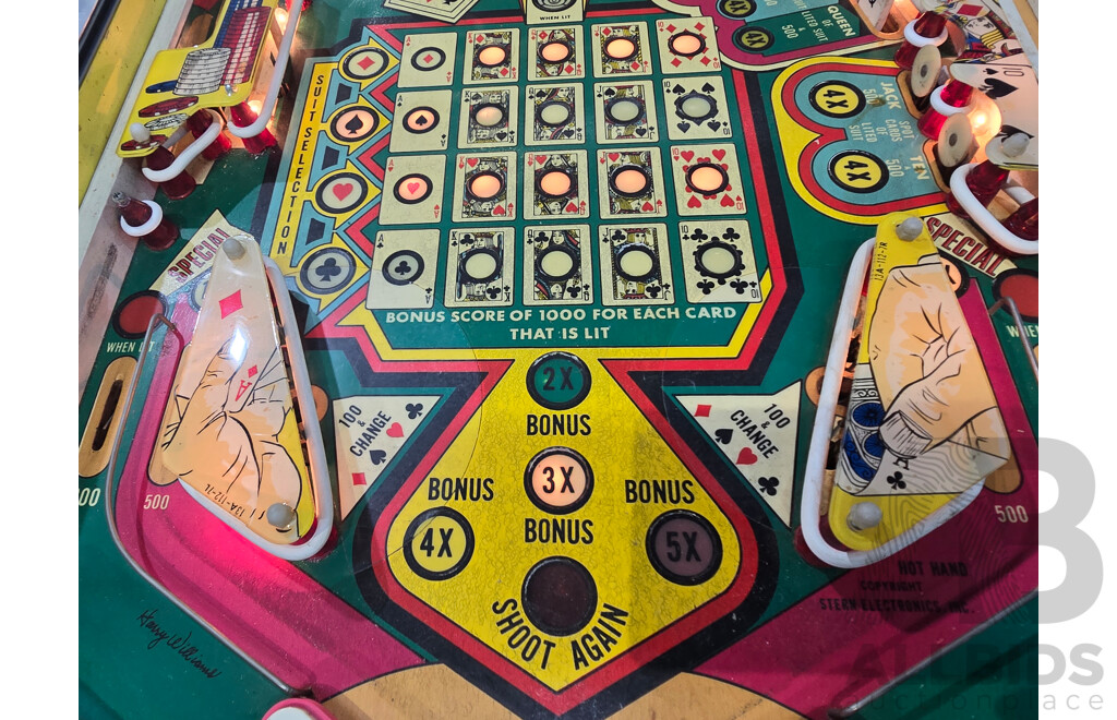 1979 Hot Hand Pinball Machine by Stern Electronics