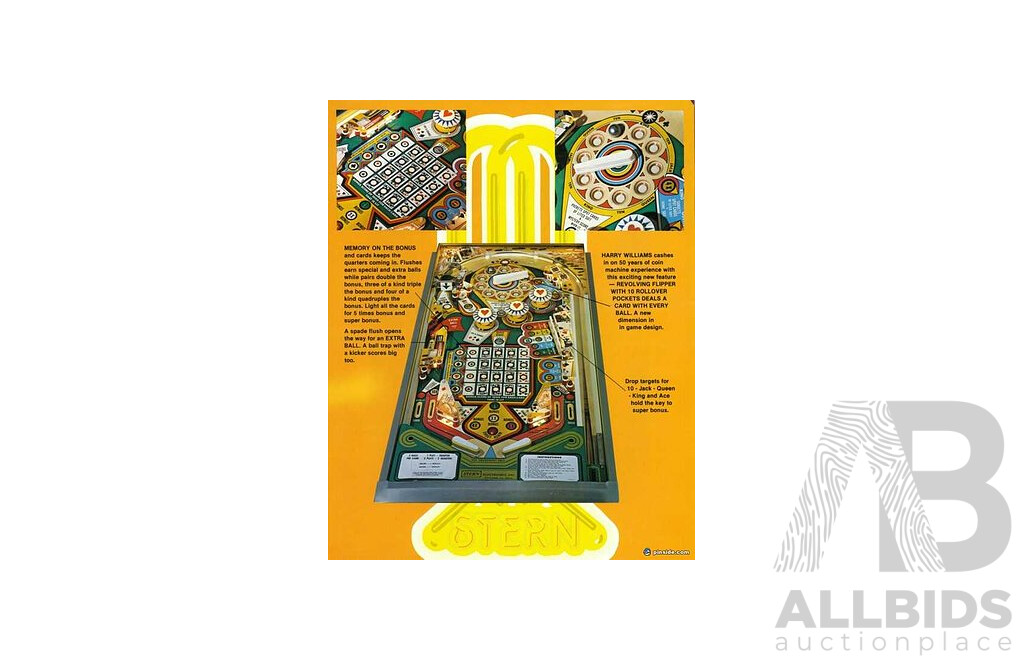 1979 Hot Hand Pinball Machine by Stern Electronics