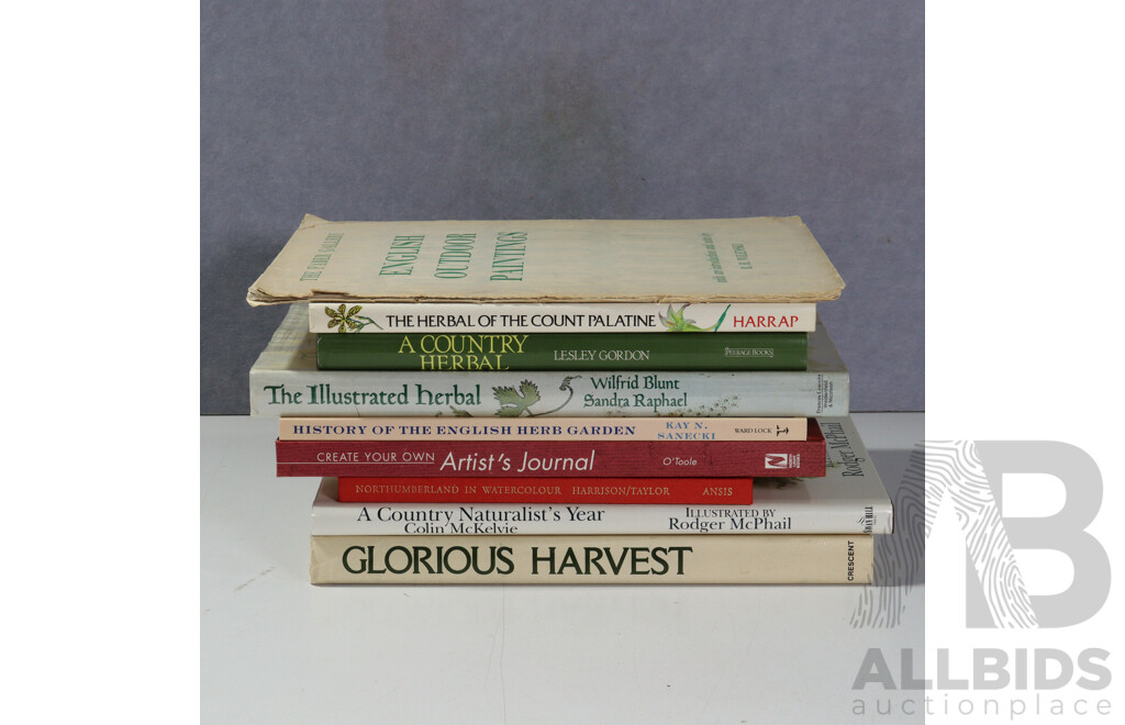 Collection Books Regarding Herbs, Herbals and Harvest