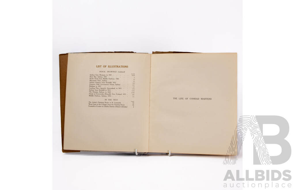 Lionel Lindsay, (19/20th Centuries, Australian, 1874-1961), Conrad Martens - The Man and His Art (Angus & Robertson Ltd, Sydney, 1920), Antique First Edition Hard Cover Book, 26 x 23 cm