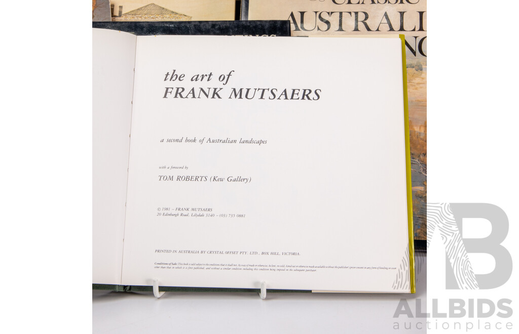 Wonderful Collection of Seven Australian Art Books Including A Sunburnt Country [Paintings by Bill Beavan with Poetry by Dorothea Mackellar] (Rigby, 1978) and More (7)