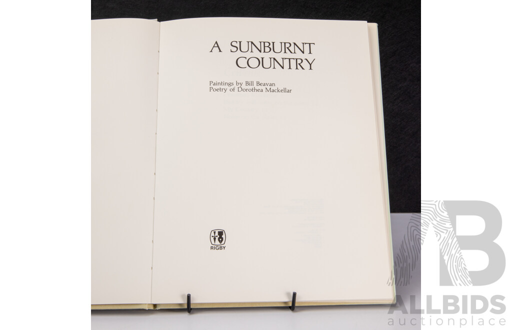 Wonderful Collection of Seven Australian Art Books Including A Sunburnt Country [Paintings by Bill Beavan with Poetry by Dorothea Mackellar] (Rigby, 1978) and More (7)