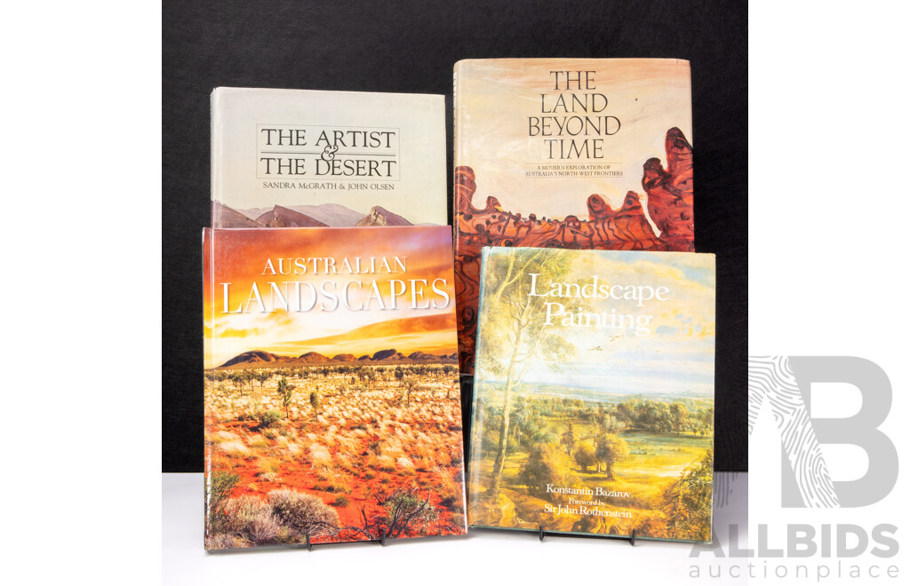 Wonderful Lot of Three Australian Art Books Focusing on Landscape, as Well as One on Landscape Painting Overall, 37 6x 27 cm (largest) (4)