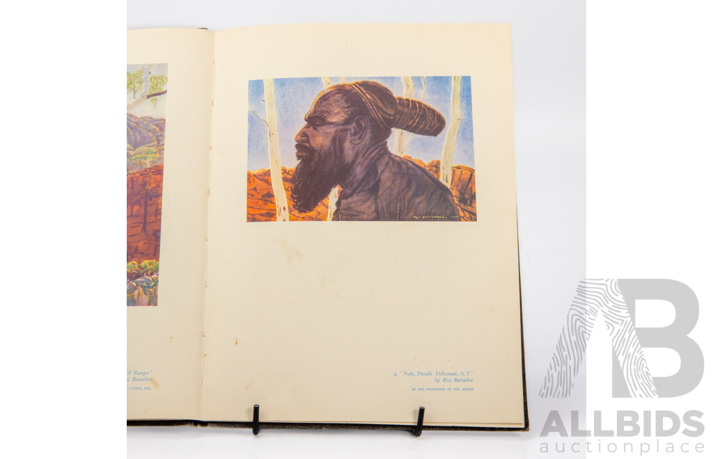 Rex Battarbee, (19th/20th Centuries, Australian, 1893-1973), Artist & Founder of the Aboriginal Art Movement of Central Australia by T.G.H. Strehlow, Hard Cover, Legend Press, Signed by Battarbee, First Edition, 1956