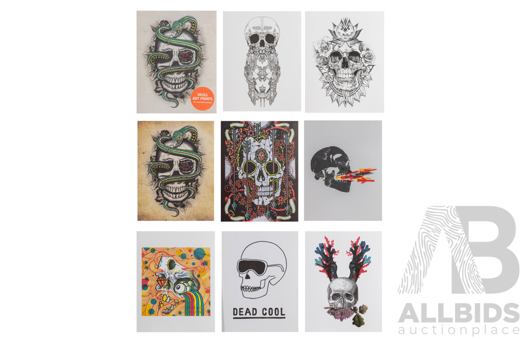 Collection of Twenty Skull Art Prints - Various Artists & Designs, Published by Laurence King, 2014, 35.5 x 28 cm (each unframed) (20)