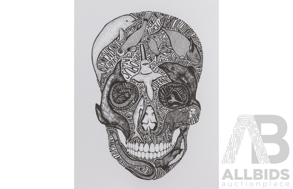 Collection of Twenty Skull Art Prints - Various Artists & Designs, Published by Laurence King, 2014, 35.5 x 28 cm (each unframed) (20)