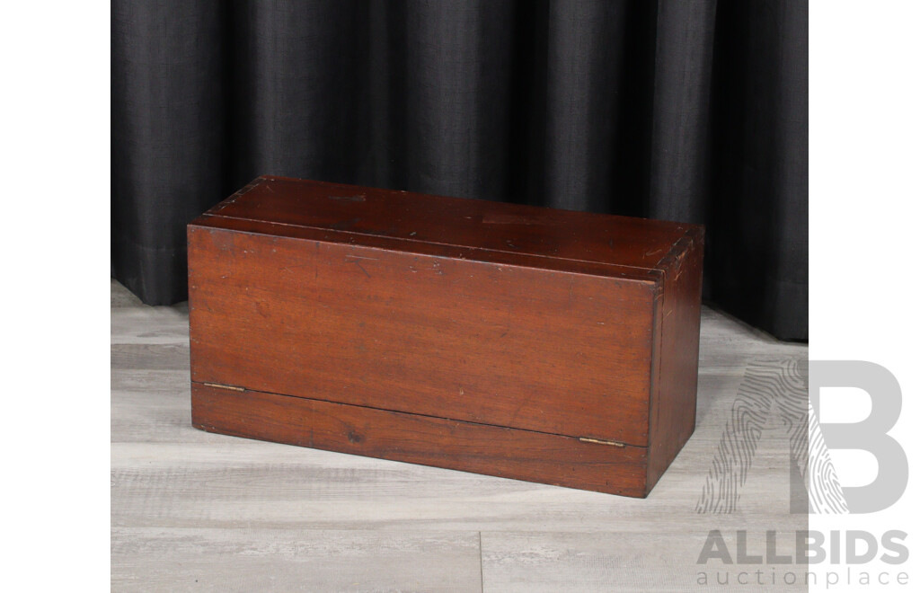Vintage Drop Front Tool Box with Fitted Interior