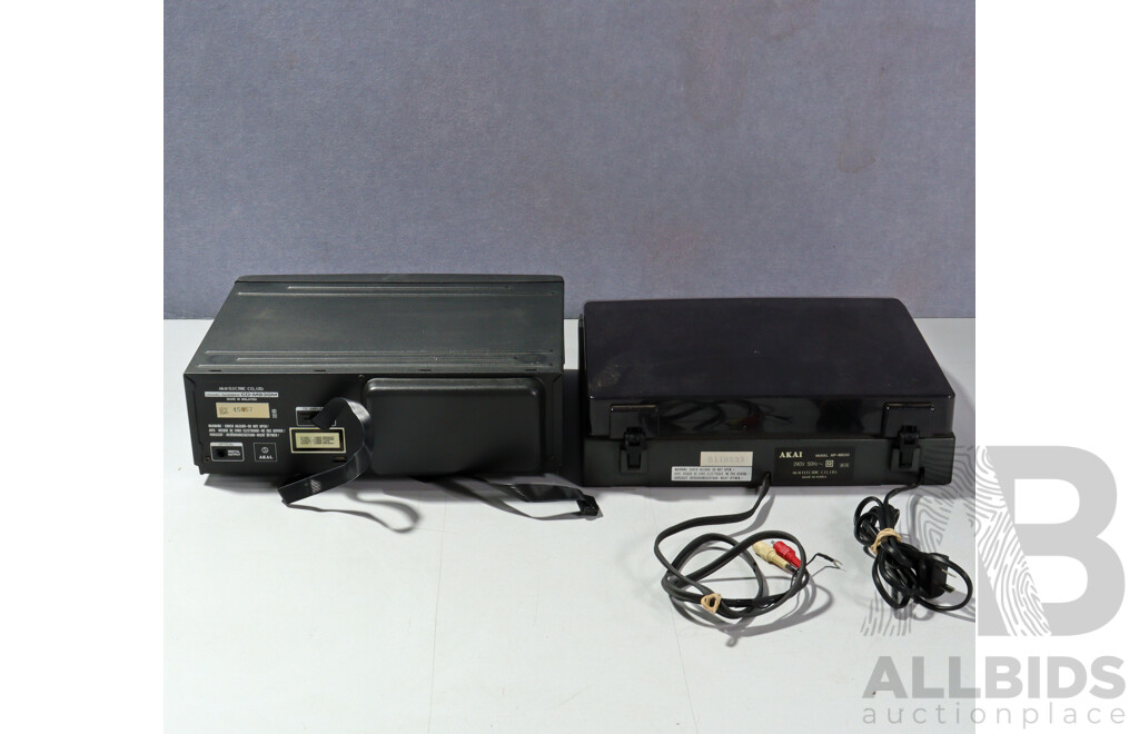 Akai Full Automatic Record PLayer AP M630 Along with Akai Multi CD Player CD M830M
