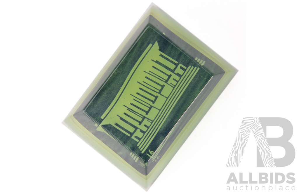 National Library of Australia Anniversary Limited Edition 16 of 100 Paperweight Hand Crafted in Recycled Glass by Local Queanbeyan Glass Artist Richard Neumann