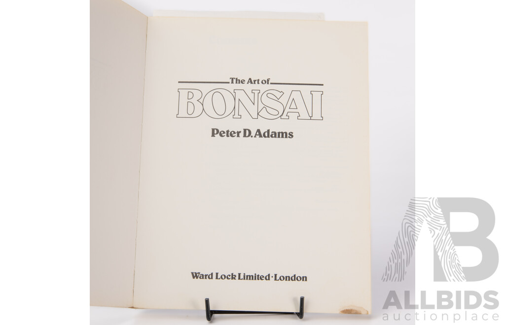 Collection Books Regarding Bonsai Along with Two Pots and Bonsai Equipment