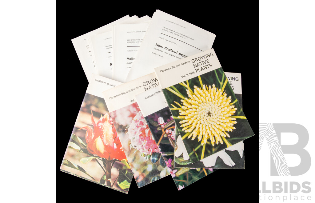 Large Collection 1970s Canberra Botanic Gardens Booklets Along with Collection Dept of National Development & Forestry & Timber Bureau