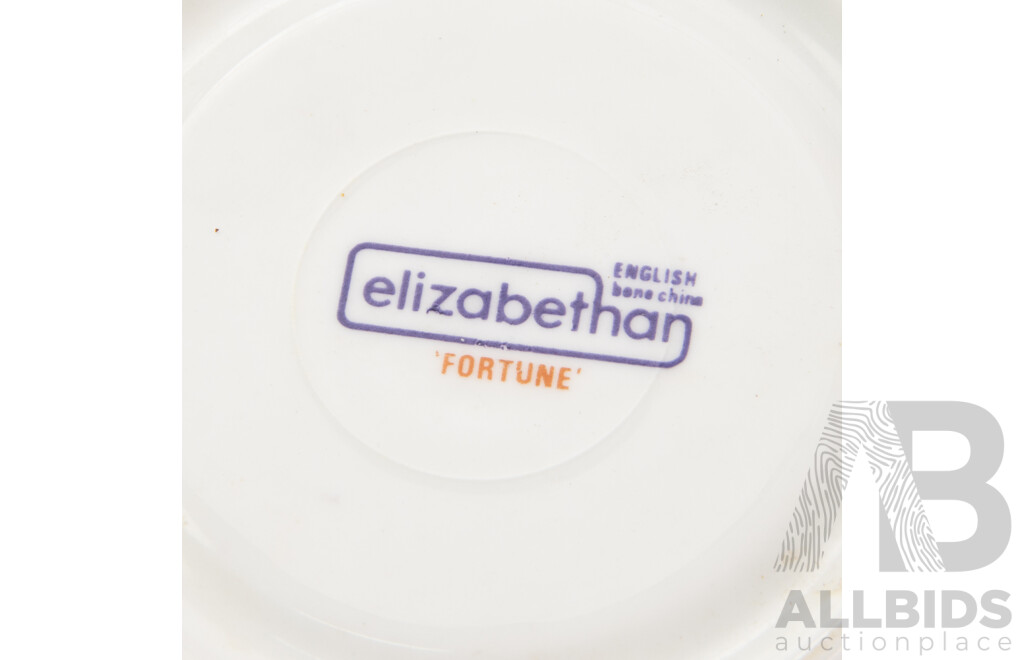 Mid Century Ten Piece Elizabethan Coffee Set in Fortune Pattern