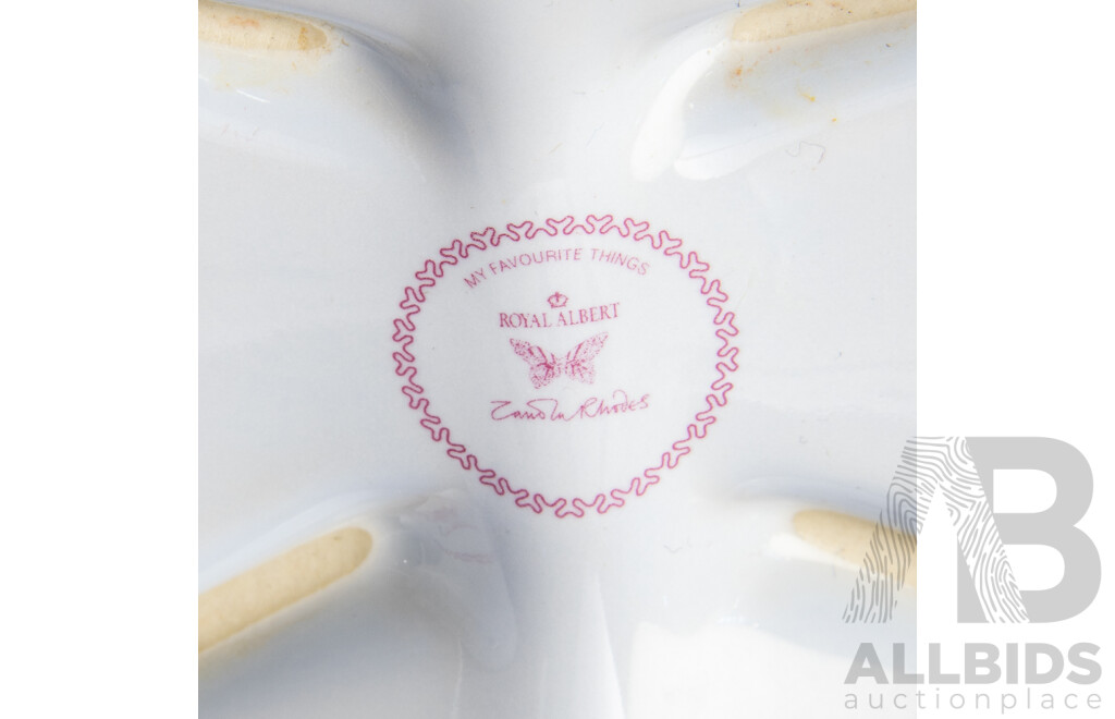 Retro Royal Albert Zandra Rhodes Butterfly Plate in Original Box