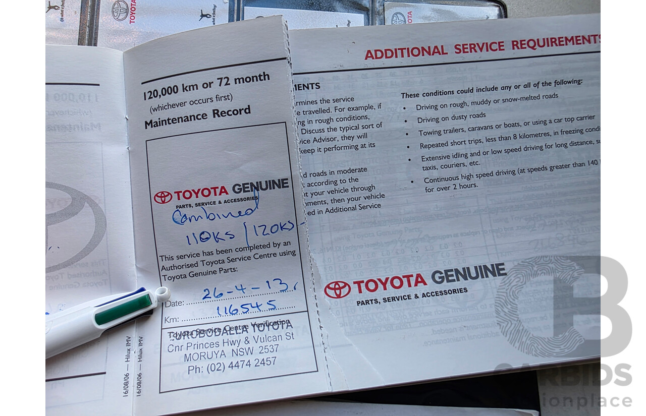 5/2007 Toyota Hilux SR (4x4) KUN26R 07 UPGRADE Dual Cab P/Up Super White Turbo Diesel 3.0L