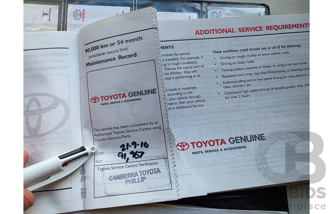 5/2007 Toyota Hilux SR (4x4) KUN26R 07 UPGRADE Dual Cab P/Up Super White Turbo Diesel 3.0L