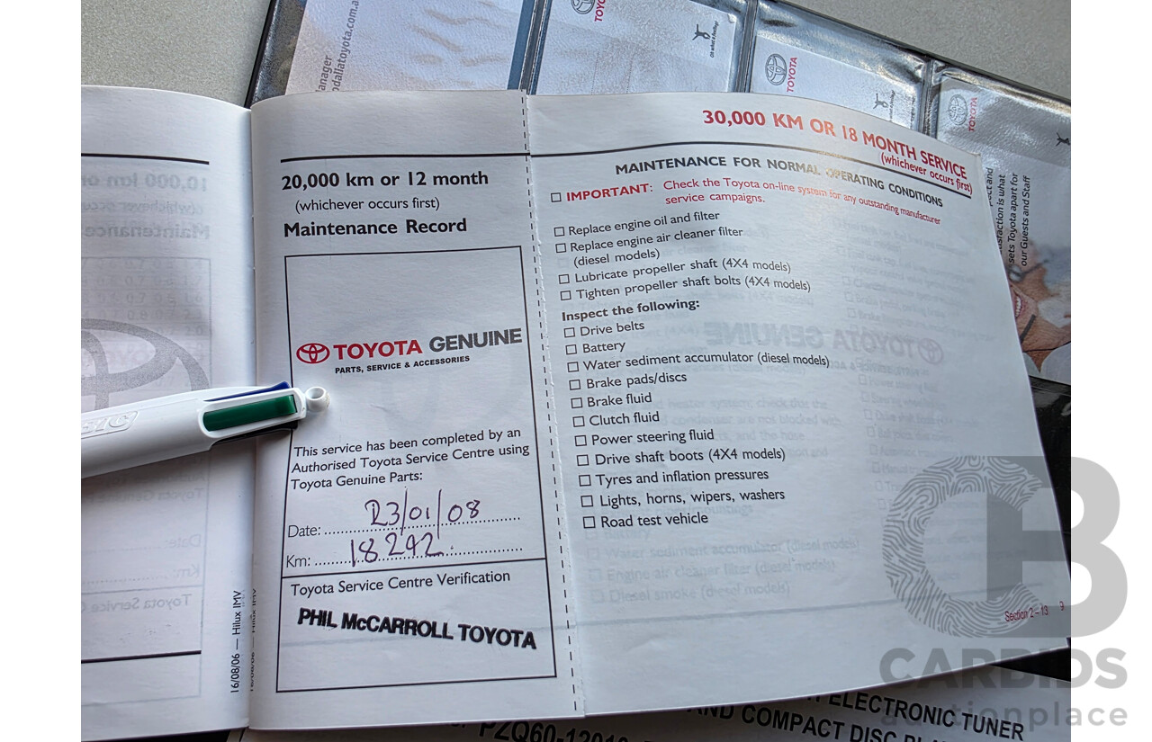 5/2007 Toyota Hilux SR (4x4) KUN26R 07 UPGRADE Dual Cab P/Up Super White Turbo Diesel 3.0L