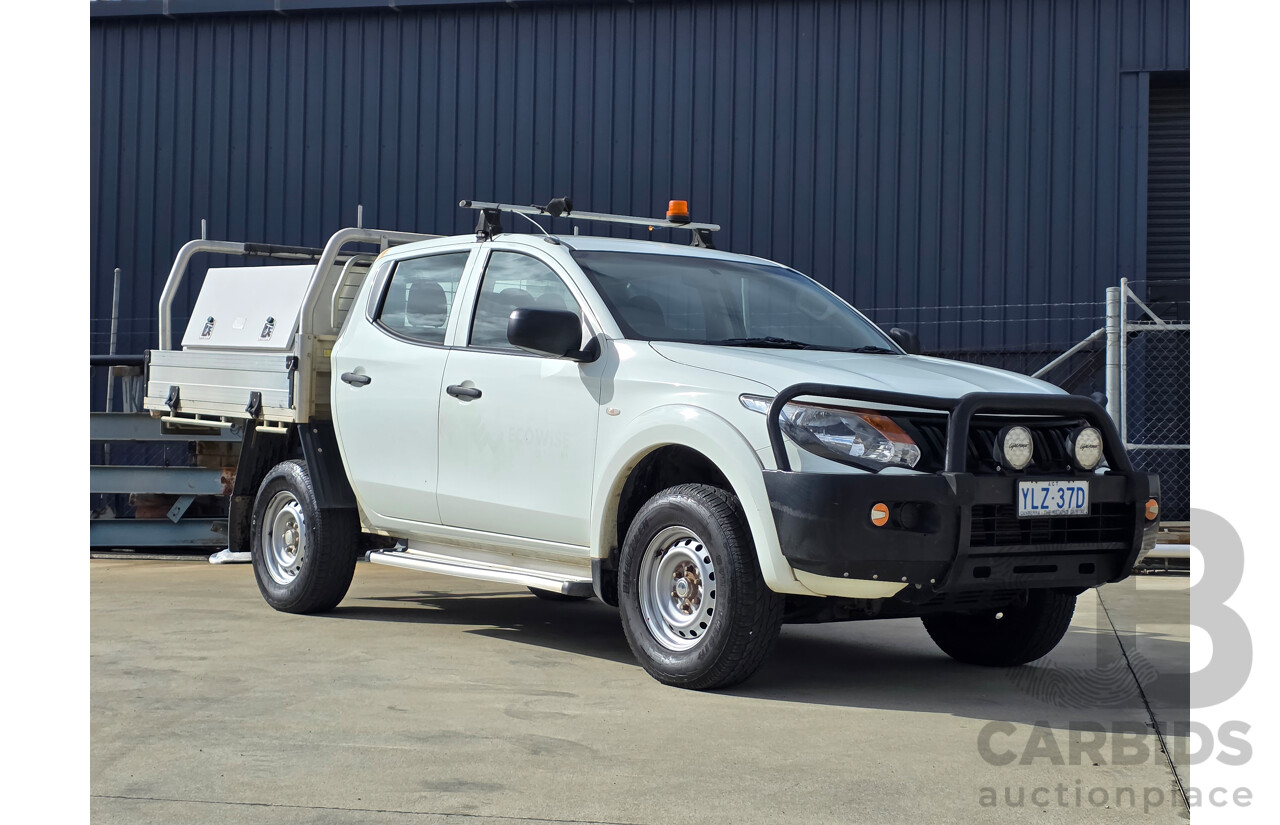 05/2017 Mitsubishi Triton GLX (4x4) MQ MY17 Dual Cab Utility White 2.4L