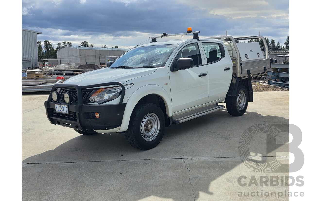05/2017 Mitsubishi Triton GLX (4x4) MQ MY17 Dual Cab Utility White 2.4L