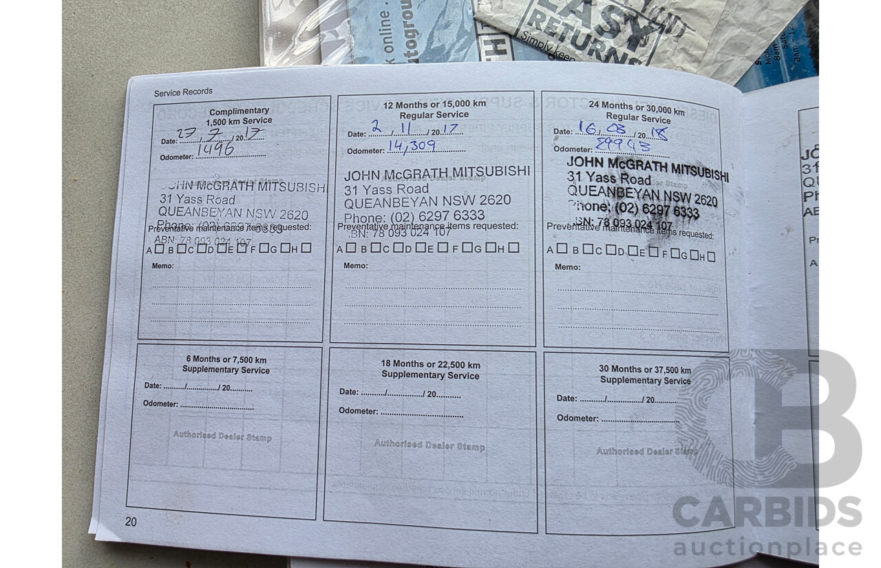 05/2017 Mitsubishi Triton GLX (4x4) MQ MY17 Dual Cab Utility White 2.4L