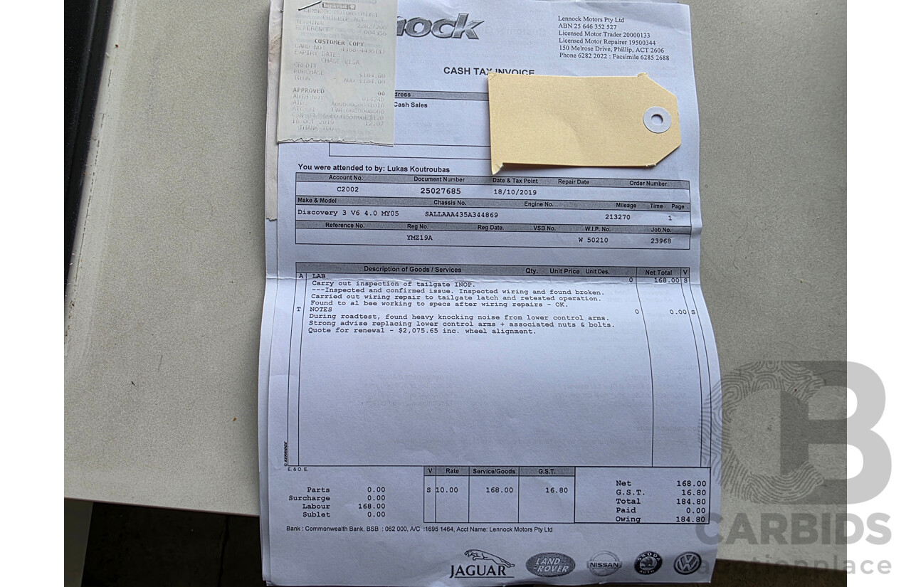 8/2005 Land Rover Discovery 3 SE  4d Wagon Blue 4.0L - 7 Seats