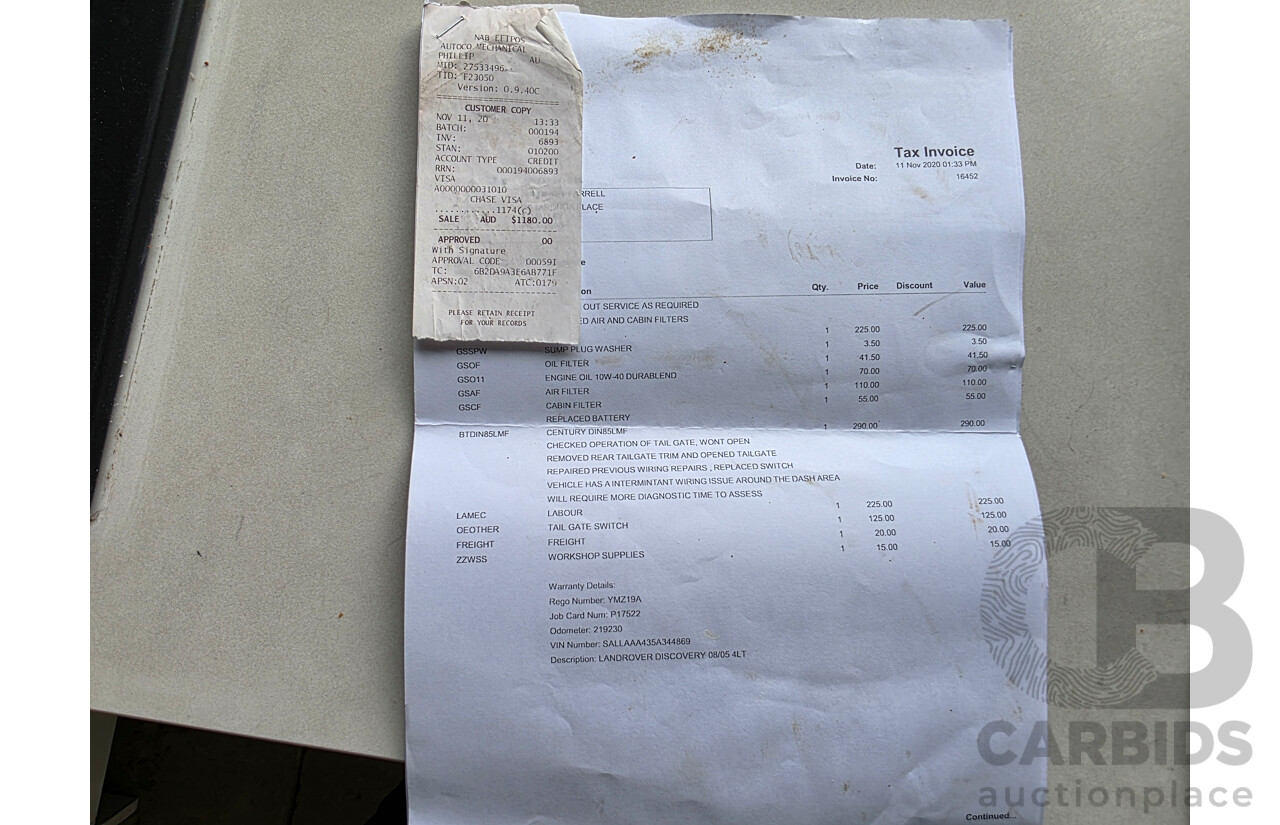 8/2005 Land Rover Discovery 3 SE  4d Wagon Blue 4.0L - 7 Seats