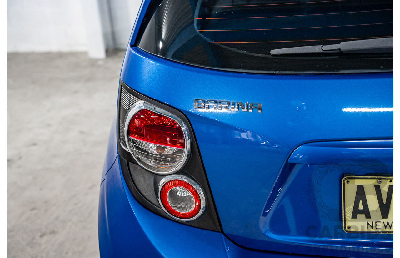 9/2012 Holden Barina TM 5d Hatchback Bocaray Blue Metallic 1.6L