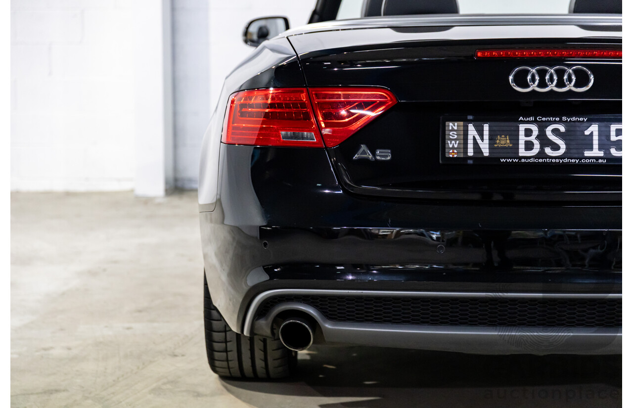 3/2015 Audi A5 S-Line 1.8 TFSI 8T MY15 2d Cabriolet Mythos Black Metallic Turbo 1.8L