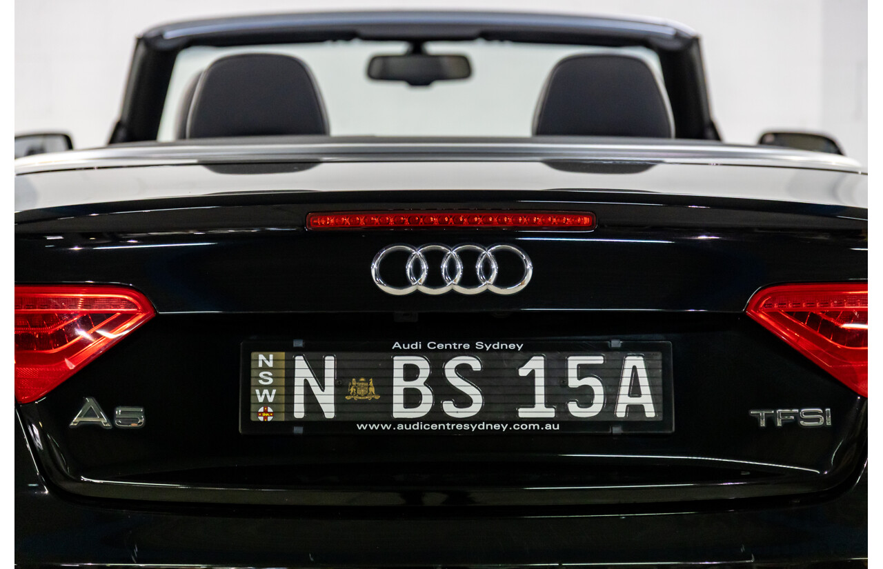 3/2015 Audi A5 S-Line 1.8 TFSI 8T MY15 2d Cabriolet Mythos Black Metallic Turbo 1.8L