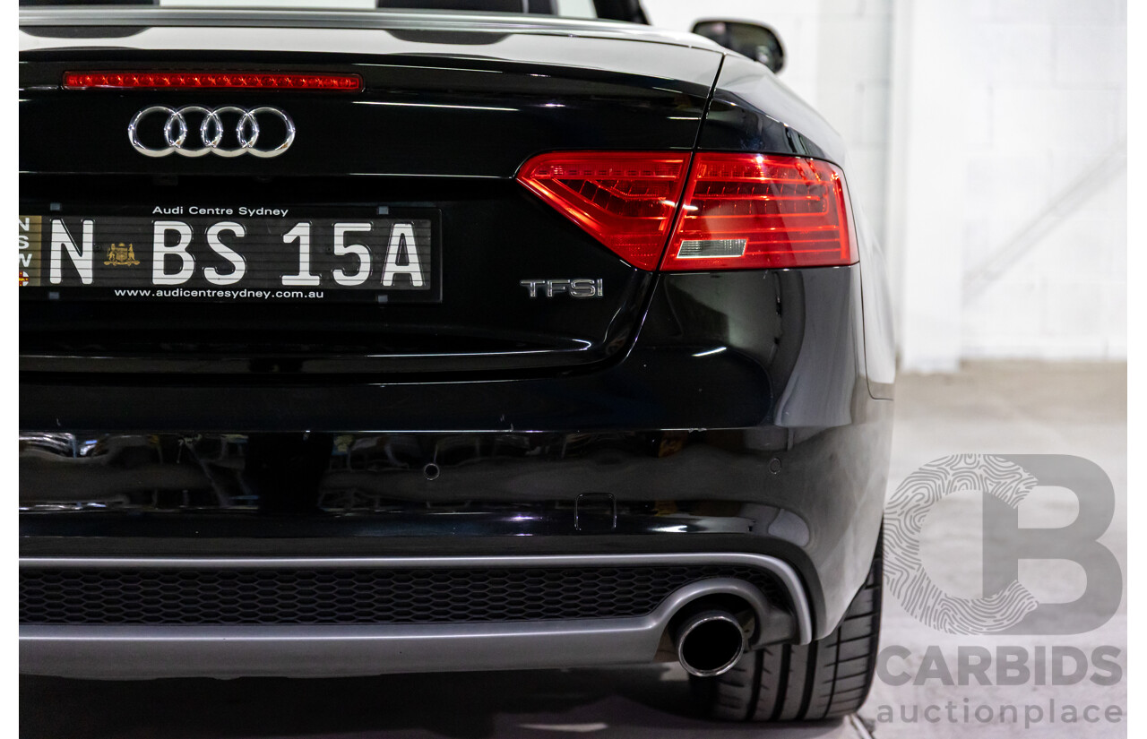 3/2015 Audi A5 S-Line 1.8 TFSI 8T MY15 2d Cabriolet Mythos Black Metallic Turbo 1.8L
