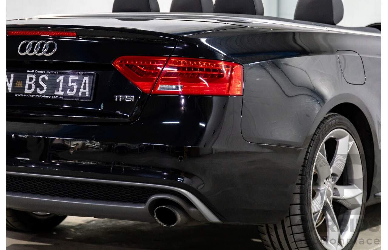 3/2015 Audi A5 S-Line 1.8 TFSI 8T MY15 2d Cabriolet Mythos Black Metallic Turbo 1.8L