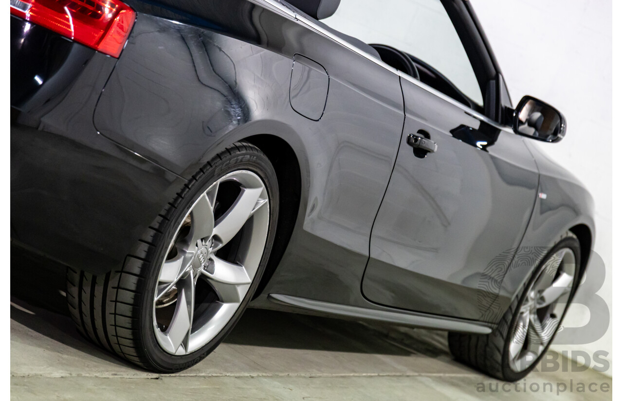 3/2015 Audi A5 S-Line 1.8 TFSI 8T MY15 2d Cabriolet Mythos Black Metallic Turbo 1.8L