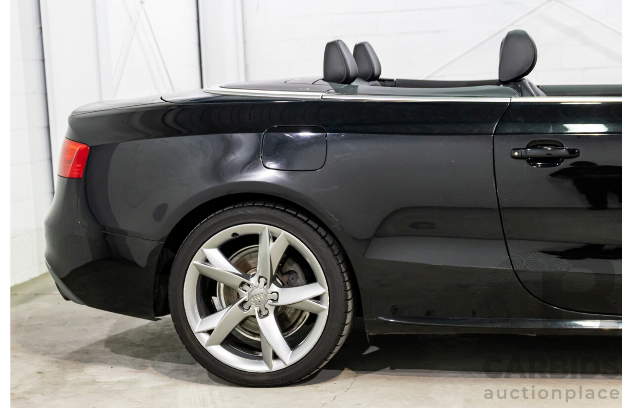 3/2015 Audi A5 S-Line 1.8 TFSI 8T MY15 2d Cabriolet Mythos Black Metallic Turbo 1.8L