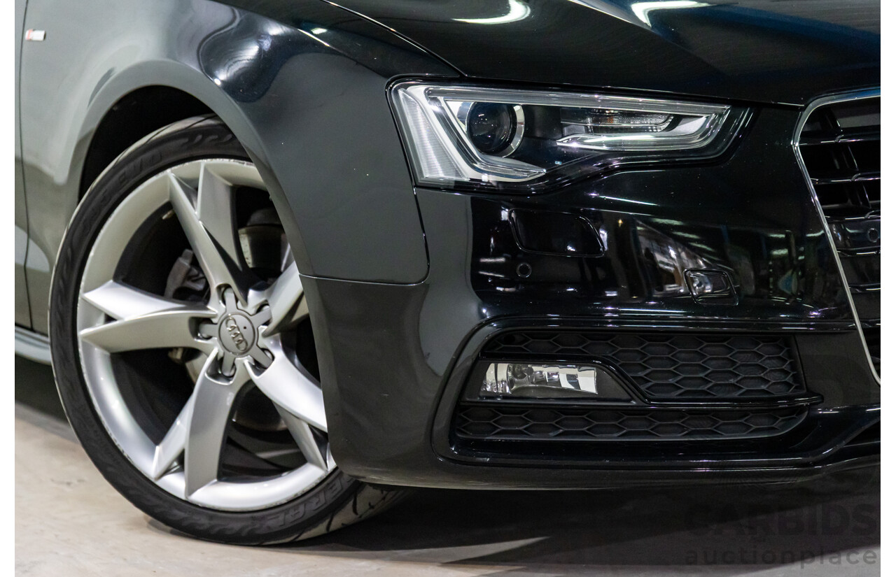 3/2015 Audi A5 S-Line 1.8 TFSI 8T MY15 2d Cabriolet Mythos Black Metallic Turbo 1.8L