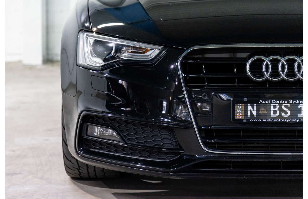 3/2015 Audi A5 S-Line 1.8 TFSI 8T MY15 2d Cabriolet Mythos Black Metallic Turbo 1.8L