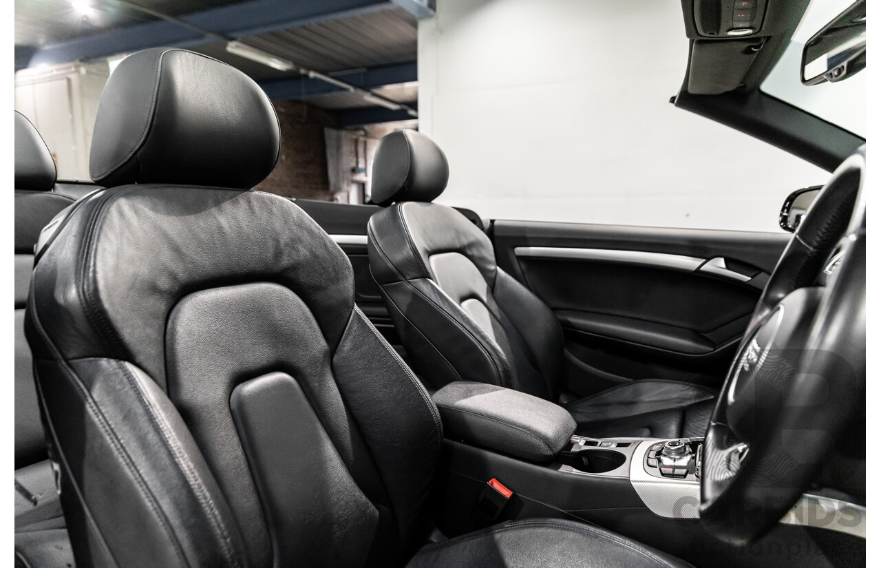 3/2015 Audi A5 S-Line 1.8 TFSI 8T MY15 2d Cabriolet Mythos Black Metallic Turbo 1.8L