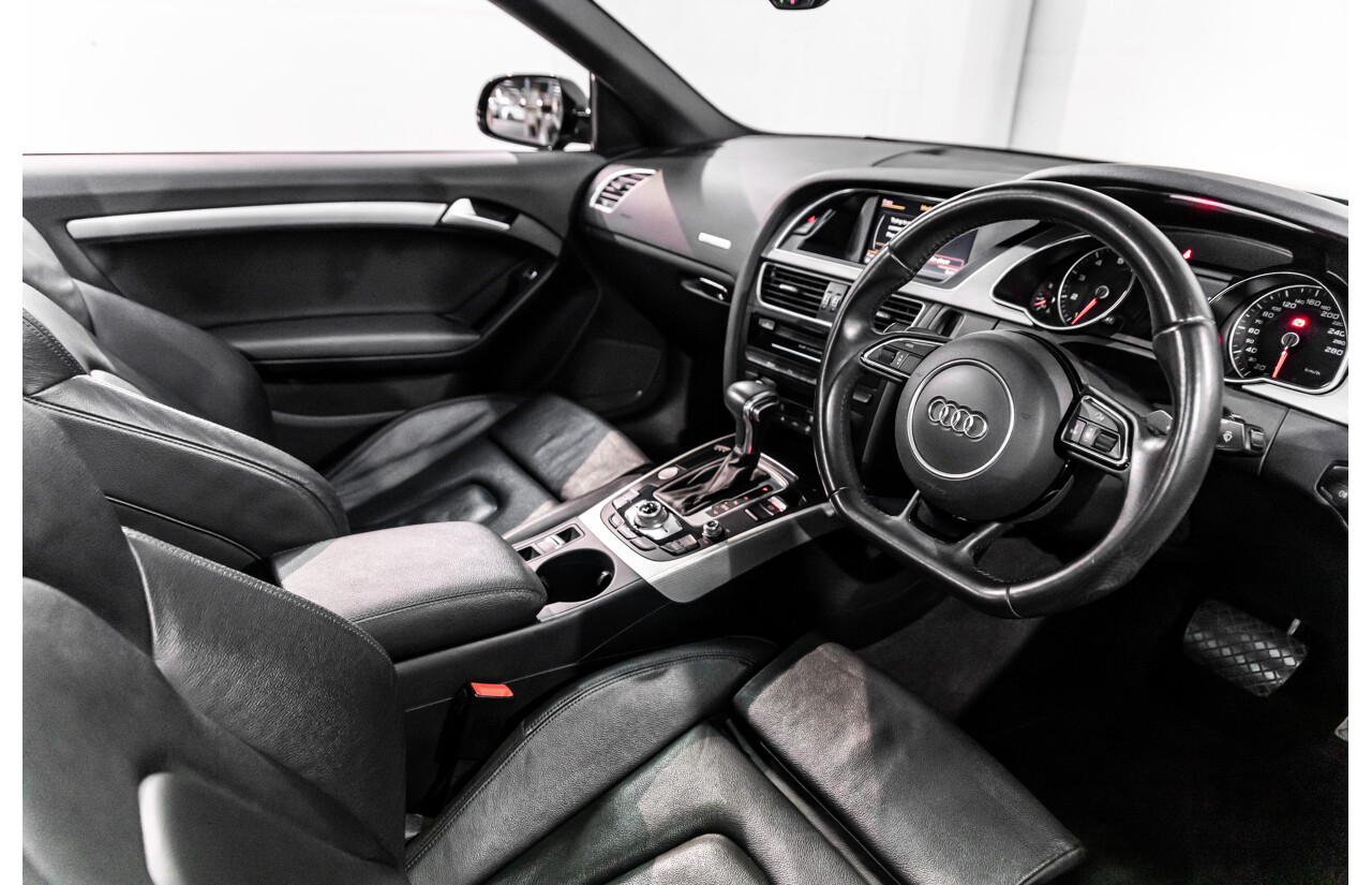 3/2015 Audi A5 S-Line 1.8 TFSI 8T MY15 2d Cabriolet Mythos Black Metallic Turbo 1.8L