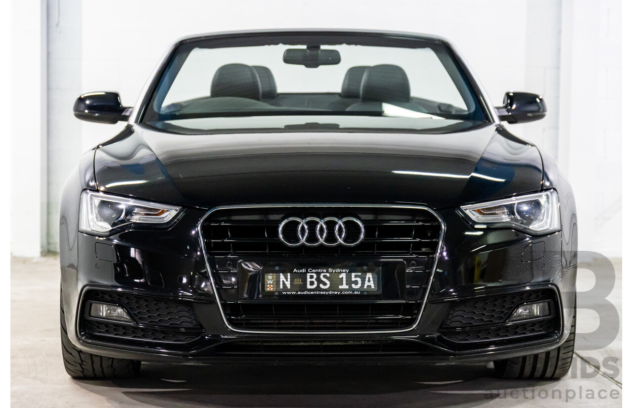 3/2015 Audi A5 S-Line 1.8 TFSI 8T MY15 2d Cabriolet Mythos Black Metallic Turbo 1.8L