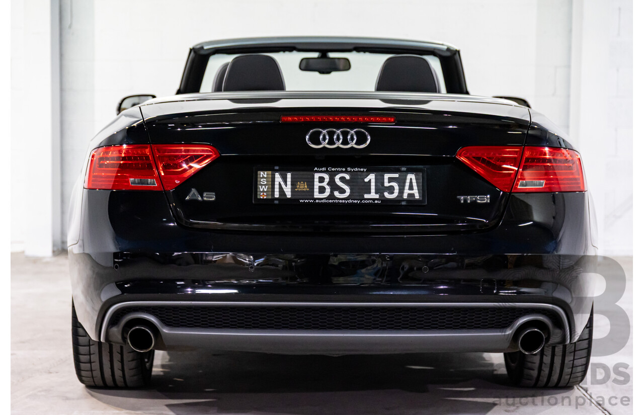 3/2015 Audi A5 S-Line 1.8 TFSI 8T MY15 2d Cabriolet Mythos Black Metallic Turbo 1.8L