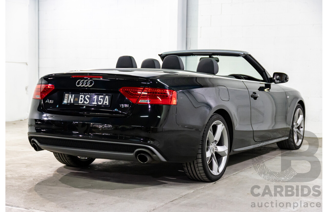 3/2015 Audi A5 S-Line 1.8 TFSI 8T MY15 2d Cabriolet Mythos Black Metallic Turbo 1.8L
