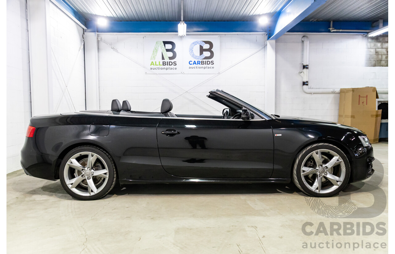 3/2015 Audi A5 S-Line 1.8 TFSI 8T MY15 2d Cabriolet Mythos Black Metallic Turbo 1.8L