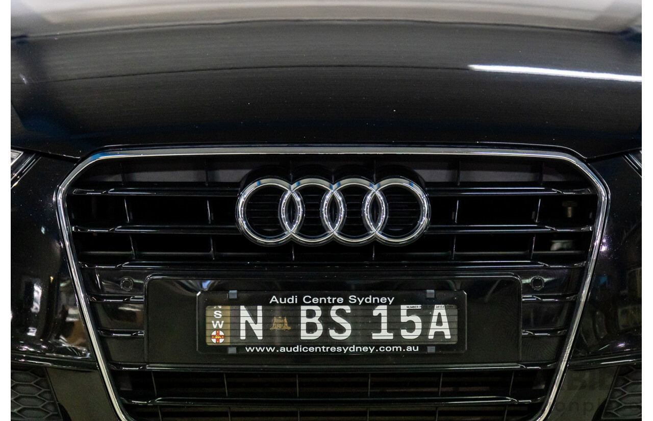 3/2015 Audi A5 S-Line 1.8 TFSI 8T MY15 2d Cabriolet Mythos Black Metallic Turbo 1.8L