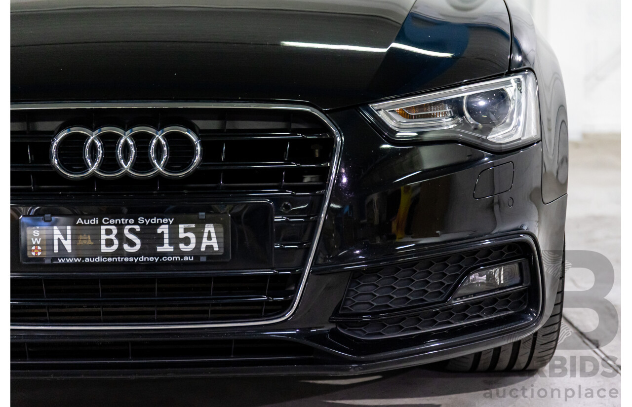 3/2015 Audi A5 S-Line 1.8 TFSI 8T MY15 2d Cabriolet Mythos Black Metallic Turbo 1.8L