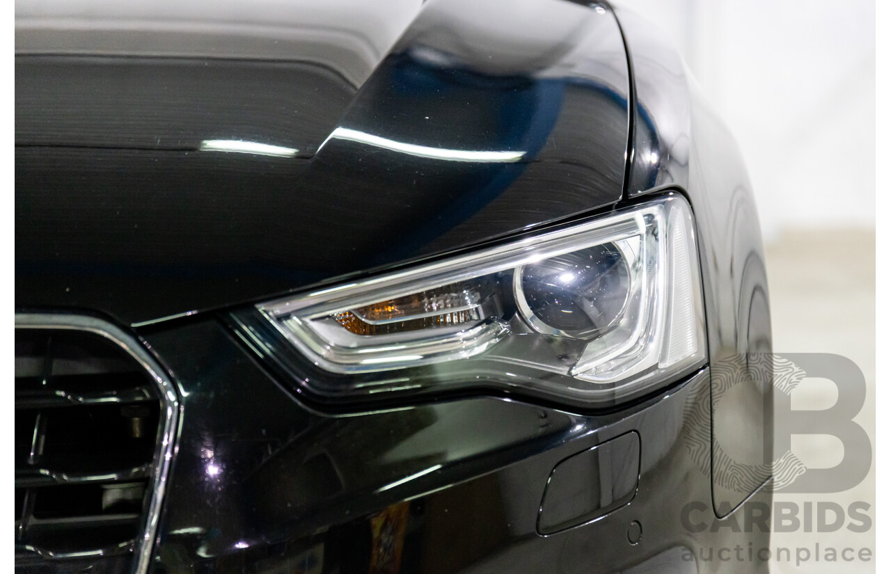 3/2015 Audi A5 S-Line 1.8 TFSI 8T MY15 2d Cabriolet Mythos Black Metallic Turbo 1.8L