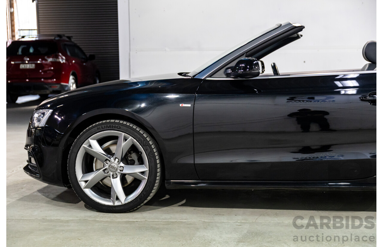 3/2015 Audi A5 S-Line 1.8 TFSI 8T MY15 2d Cabriolet Mythos Black Metallic Turbo 1.8L