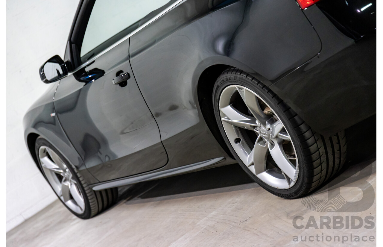 3/2015 Audi A5 S-Line 1.8 TFSI 8T MY15 2d Cabriolet Mythos Black Metallic Turbo 1.8L