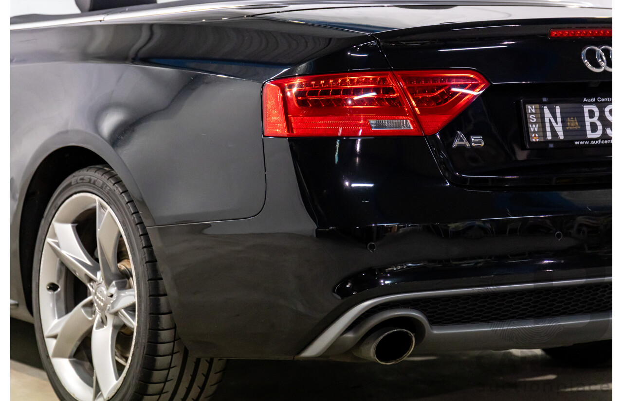 3/2015 Audi A5 S-Line 1.8 TFSI 8T MY15 2d Cabriolet Mythos Black Metallic Turbo 1.8L