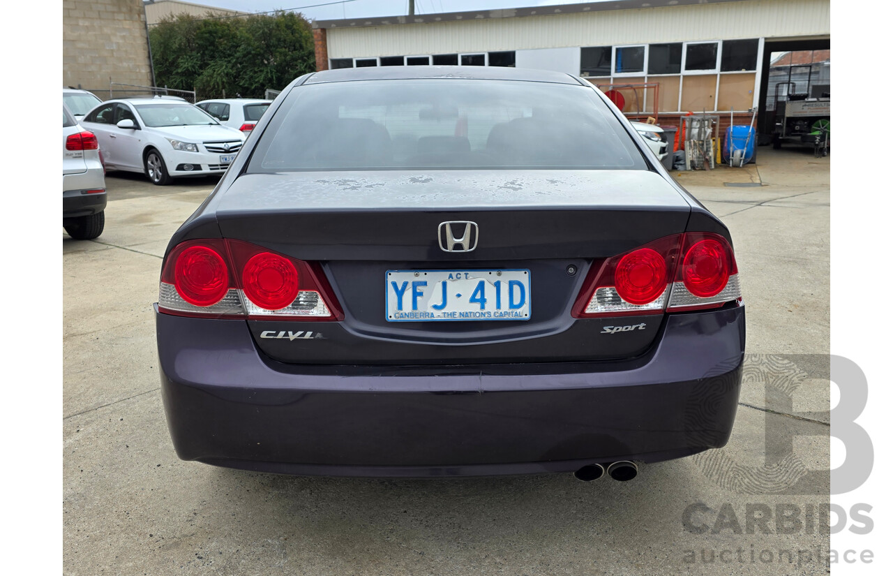 9/2007 Honda Civic Sport MY07 4d Sedan Purple 2.0L